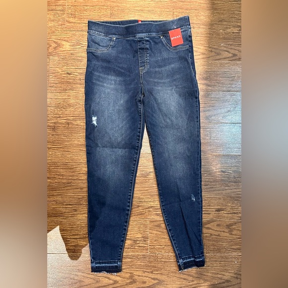 SPANX Denim - NWT Spanx distressed denim legging XL